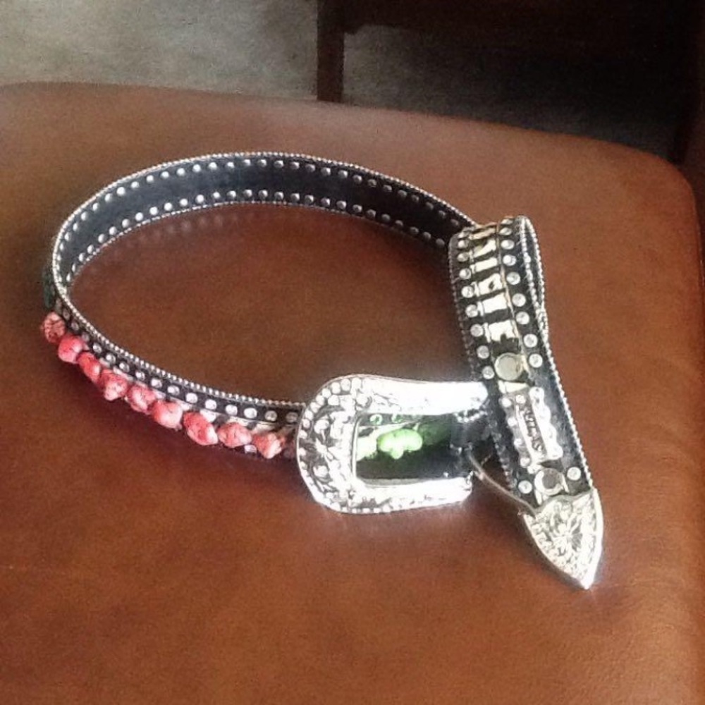ATLAS Stylish Black and Pink Women’s western  Belt